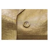 Moschino Cheap & Chic Gold Leather Three Button Blazer Jacket size 44