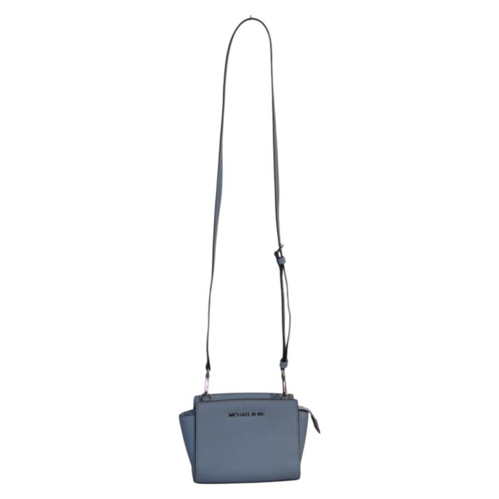 Michael Kors Light Blue Leather Small Crossbody Handbag Shoulder bag