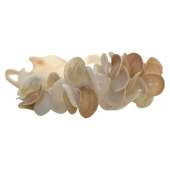 Parosh P.A.R.O.S.H. Beige Cream Clear Raisin Petals Beads Necklace