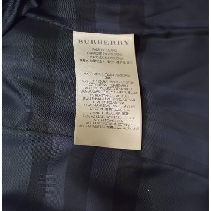 Burberry blue womans mid length jacket coat cotton blend  US 6, IT 40