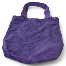 Devotion Twins Purple Terry Fabric Shoulder bag Summer Holiday Tote