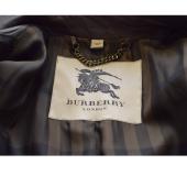 Burberry brown womans mid length leather jacket coat with gold hrdw US 6, IT 40