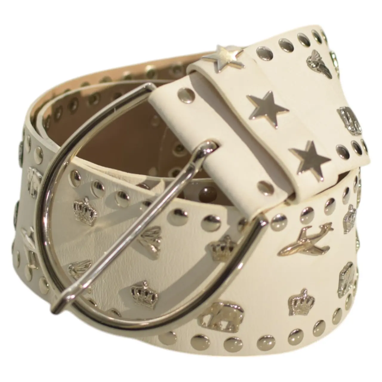 Beige Leather Blumarine Belt