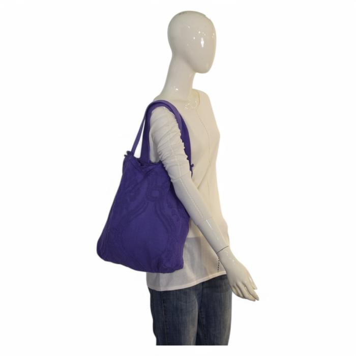 Devotion Twins Purple Terry Fabric Shoulder bag Summer Holiday Tote