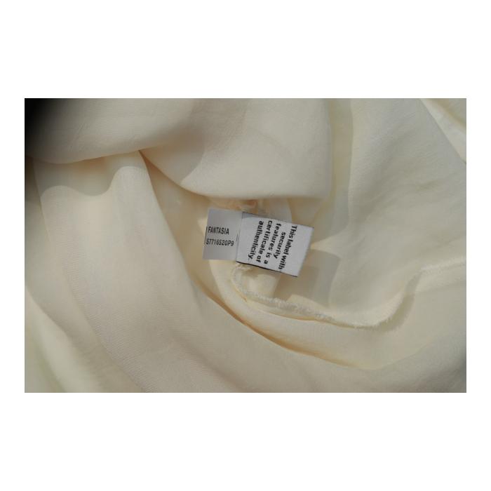 Diane Von Furstenberg DVF Fantasia Ivory Pleated Blouse Tunic Top size 6