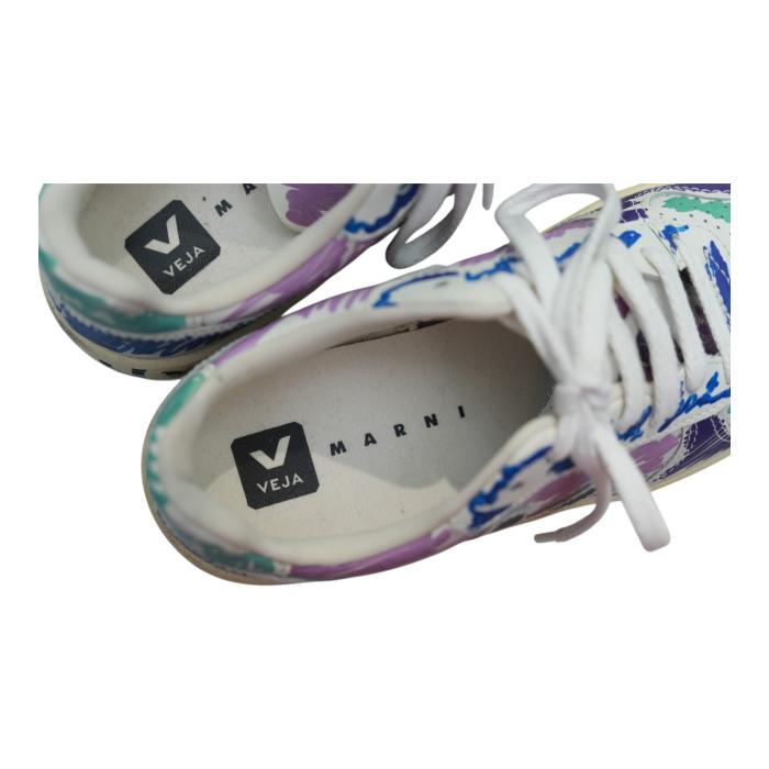 V-10 LEATHER VEJA X MARNI ORCHID BLACK BLUE WHITE Sneakers Trainers Shoes 37