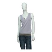 Gucci  Sleeveless Two-Piece 100% Cashmere Sweater V-neck Cami Top in Lilac and Tan size XS