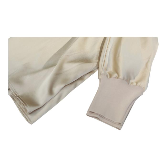 Falconeri Beige Silk V Neckline 3/4 Sleeves Blouse Top size S, New