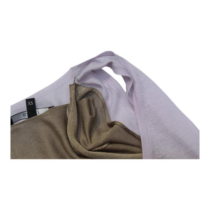 Gucci  Sleeveless Two-Piece 100% Cashmere Sweater V-neck Cami Top in Lilac and Tan size XS