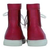 Versace Fuchsia Satin & Leather Medusa Sneakers High Top Sneaker size 41 Shoes