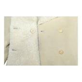 Nicole Farhi Beige Sheepskin Double Breasted Short Jacket Coat size UK 10