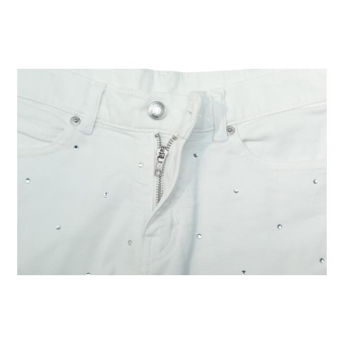 Zadig & Voltaire White Storm Denim Strass Summer Shorts Pants size 36