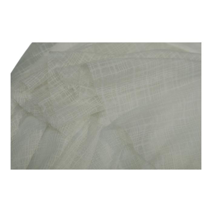 Zac Posen White Check Pattern Cotton Blend Layered Calf Length Skirt Size 6