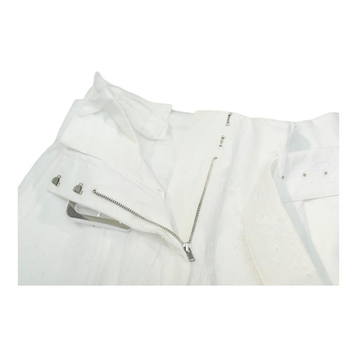 Self Portrait White Lace Belted Summer Shorts Pants size UK 6 , US 2 