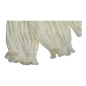 Diane Von Furstenberg DVF Fantasia Ivory Pleated Blouse Tunic Top size 6