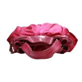 Gianfranco Ferre Fuchsia Canvas Leather Satchel Top Handles Shoulder Bag Handbag