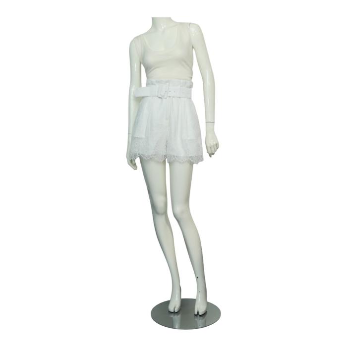 Self Portrait White Lace Belted Summer Shorts Pants size UK 6 , US 2 