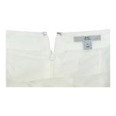 Zac Posen White Check Pattern Cotton Blend Layered Calf Length Skirt Size 6