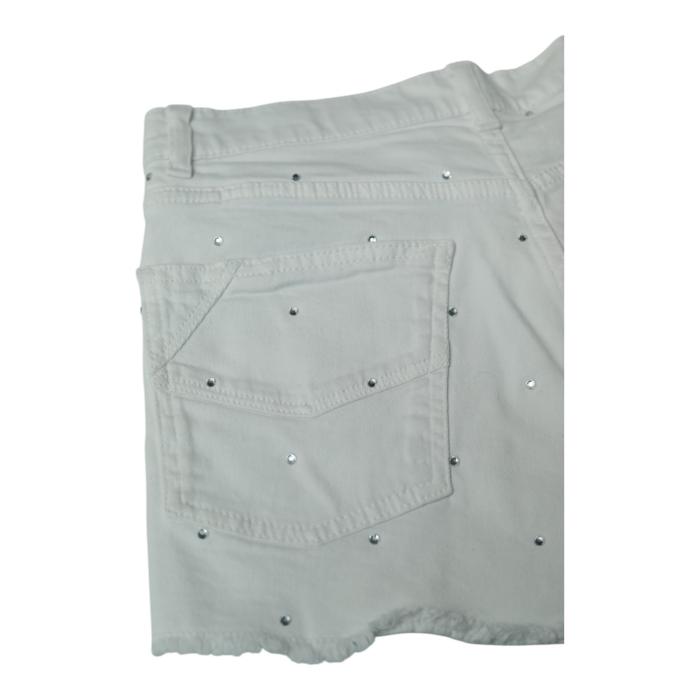 Zadig & Voltaire White Storm Denim Strass Summer Shorts Pants size 36