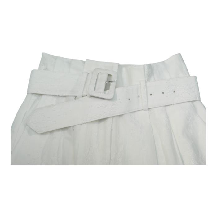Self Portrait White Lace Belted Summer Shorts Pants size UK 6 , US 2 
