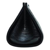 Black  Leather Snake Pattern Frame Clutch Evening Bag Handbag