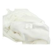Zac Posen White Check Pattern Cotton Blend Layered Calf Length Skirt Size 6