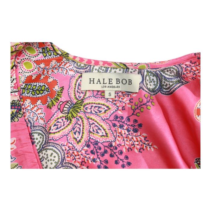 Hale Bob Silky Multicolor Floral Short Sleeves Romper Playsuit Shorts size S