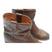 Isabel Marant Etoile Cluster Brown Leather Ankle Boot Booties Shoes size 41