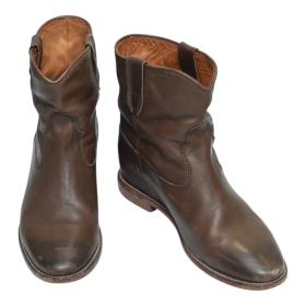 Isabel Marant Etoile Cluster Brown Leather Ankle Boot Booties Shoes size 41