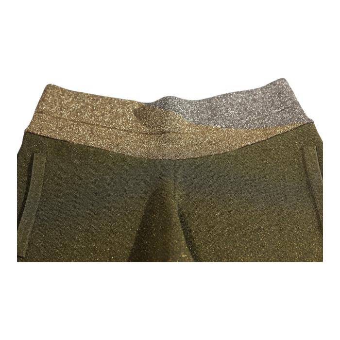 Zadig & Voltaire Smile Lurex Green Silver Gold Shiny Shorts Pants size S