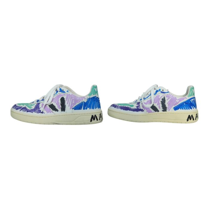 V-10 LEATHER VEJA X MARNI ORCHID BLACK BLUE WHITE Sneakers Trainers Shoes 37