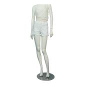 Zadig & Voltaire White Storm Denim Strass Summer Shorts Pants size 36