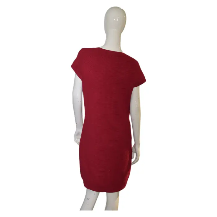 French Connection Red Ribbed Viscose Cap Sleeves Mini Dress size 10 - Swap  Shop