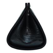 Black  Leather Snake Pattern Frame Clutch Evening Bag Handbag