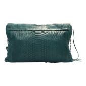 Wings Green Snakeskin Leather Fringes Chain Strap Shoulder Bag Handbag
