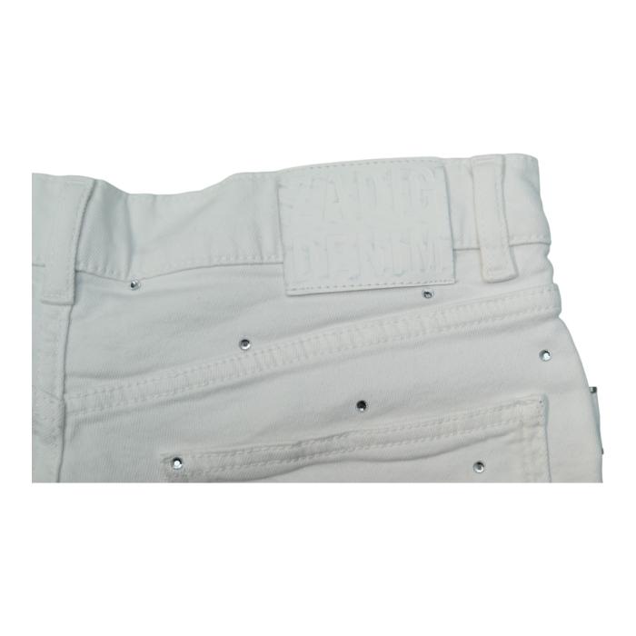 Zadig & Voltaire White Storm Denim Strass Summer Shorts Pants size 36