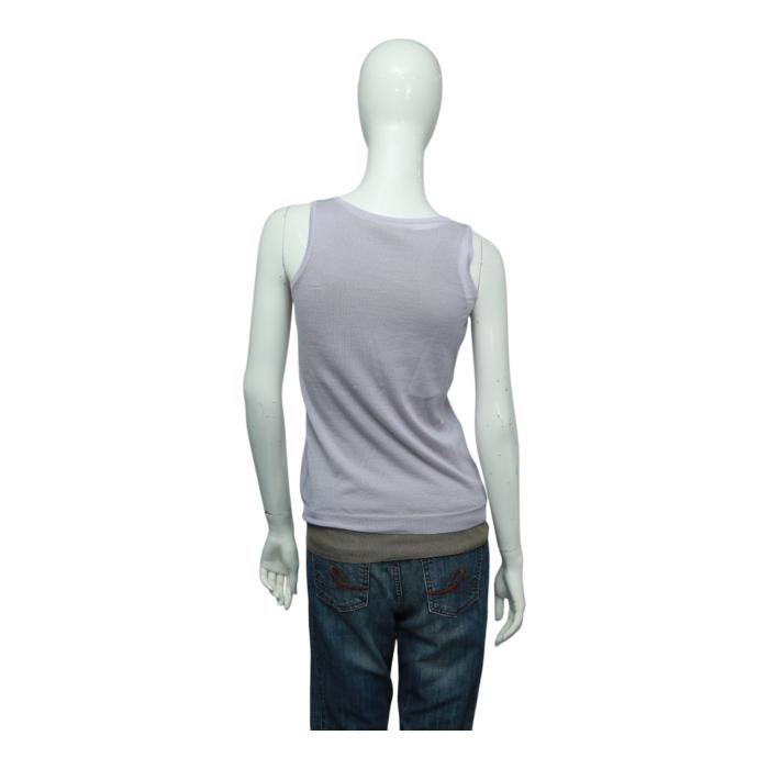 Gucci  Sleeveless Two-Piece 100% Cashmere Sweater V-neck Cami Top in Lilac and Tan size XS