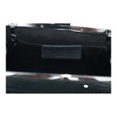 Black  Leather Snake Pattern Frame Clutch Evening Bag Handbag
