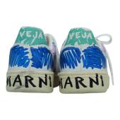 V-10 LEATHER VEJA X MARNI ORCHID BLACK BLUE WHITE Sneakers Trainers Shoes 37