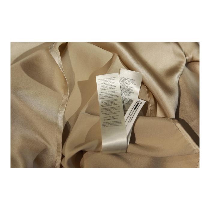 Falconeri Beige Silk V Neckline 3/4 Sleeves Blouse Top size S, New