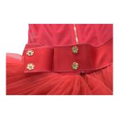 Dolce & Gabbana Red Tulle Bustier Midi Dress Red Carpet Eveneing Gown sz 40 retailed at around $5000
