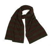 Louis Vuitton gray & burgundy wool & cashmere LV damier pattern mens long scarf