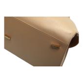 New WOT Salvatore Ferragamo Hug bag top-handle  calfskin leather bag beige stone
