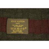 Louis Vuitton gray & burgundy wool & cashmere LV damier pattern mens long scarf