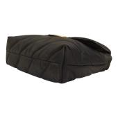 Pinko Love Extra Puff Maxi Quilt Black Nylon flap shoulder bag with chain strap