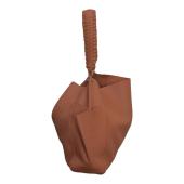 CALLISTA Loom Leather Shoulder Bag With Removable Zip Pouch In Peach 560euro