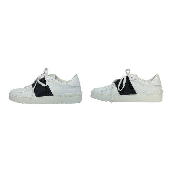 VALENTINO ROCKSTUD UNTITLED SNEAKER IN CALFSKIN LEATHER WITH TONAL STUDS 37