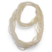 Multi Strand Layered White Fabric Impressive Summer Bohemian Necklace