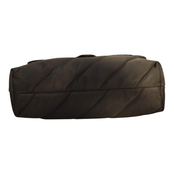 Pinko Love Extra Puff Maxi Quilt Black Nylon flap shoulder bag with chain strap