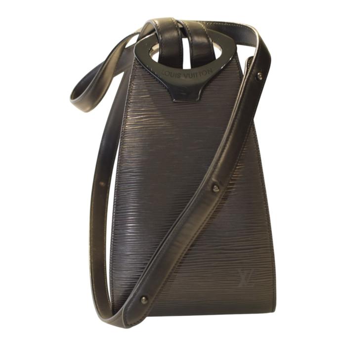 Louis Vuitton Noir Black Epi Leather Minuit Crossbody Bag Messenger Shoulder bag 